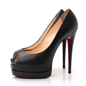 Christian Louboutin Palais Royal Trepointe 140 Calf Black 38.5